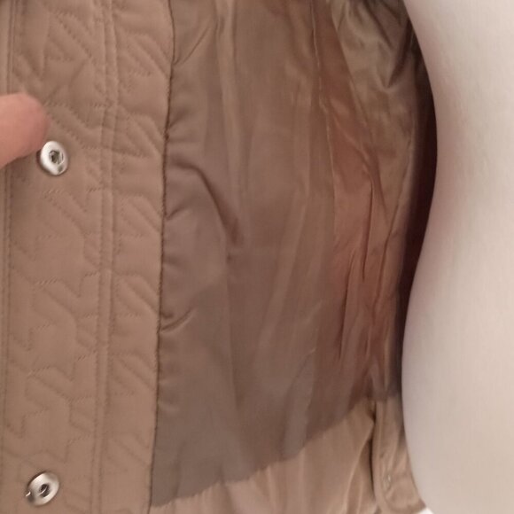 Gallery Petite Quilted Snap Jacket Mandarin Collar Size PM Excellent Cond - Picture 6 of 11